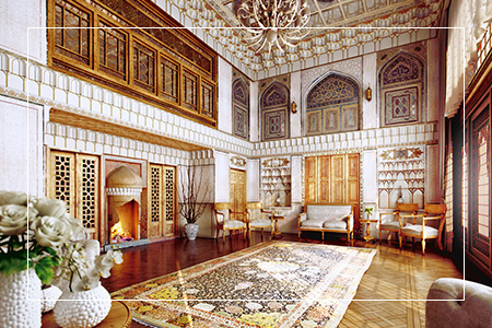 طراحی دکوراسیون داخلی فضای شاه نشین به سبک ایرانی