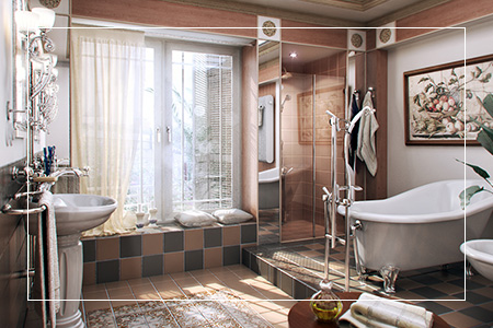 مدلسازی سه بعدی طراحی دکوراسیون داخلی کلاسیک