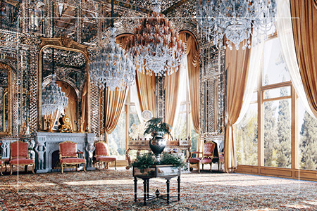 مدلسازی سه بعدی تالار آیینه کاخ گلستان تهران